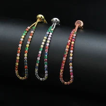 MEIBEADS 1 шт. микро Pave Cz теннисные браслеты-Цепочки Золото Серебро Цвет для женщин колье Femme ювелирные изделия