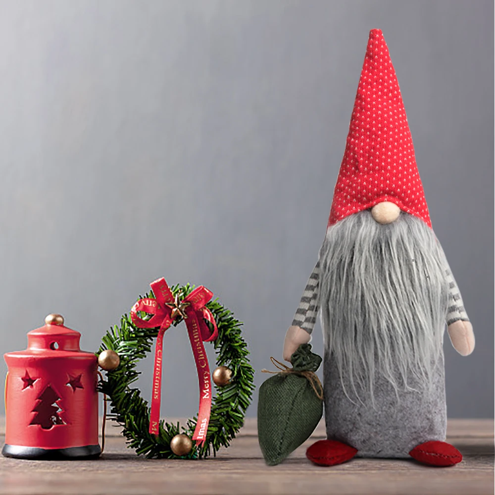 15inch Creative Christmas Swedish Gnome gift bag Tomte Gonme Large Stuffed Toy Elf Christmas Decoration For Home New Year Decor