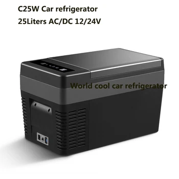 

25L AC/DC12V24V Car Refrigerator Portable camping picnic Refrigerator Mini Fridge Compressor Car freezer Car Fridge cooler box