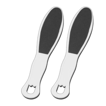 

Useful 2Pcs Double Side Cuticle Remover Foot Pedicure Sanding Rasp File Plastic Handle