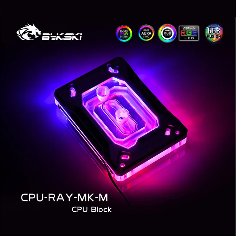 Preto para Amd Am3 + Am4 Bykski Água 5 3 Am3 Processador Watercooler Acrílico Rgb Edição Cpu-ray-mk-m Cpu Ryzen7 - - Imagem 5