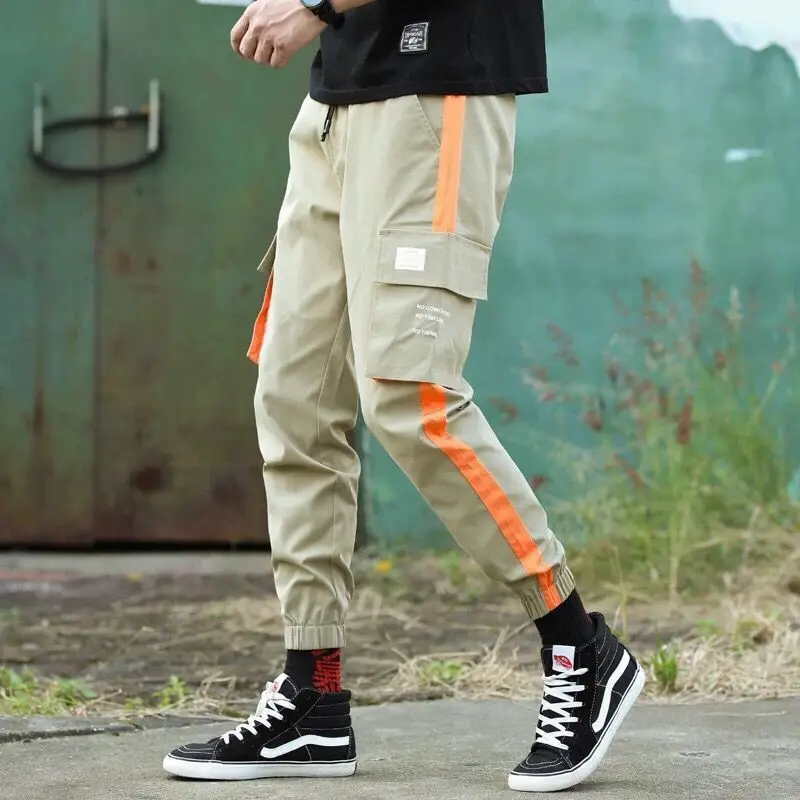 XXXL Лоскутные карманы Карго шаровары мужские хип-хоп повседневные джоггеры брюки Harajuku уличная одежда мужские брюки - Цвет: 2