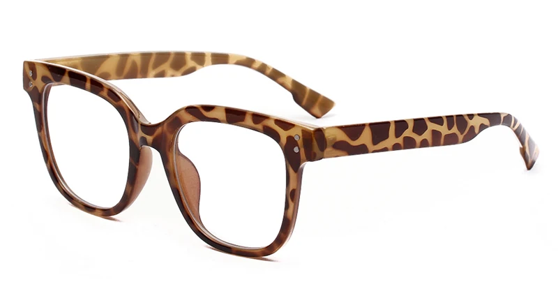 leopard with clear Kachawoo прозрачные очки для компьютера мужские коричневые прозрачные квадратные очки анти светло-голубые женские унисекс компьютерные аксессуары - Цвет оправы: leopard with clear