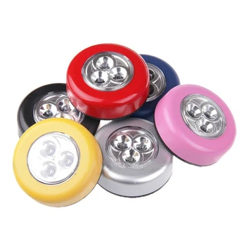 

LED Under Cabinet Lights Practical Wall Night Light Kitchen Bed Cabinet Closet Lighting Sticker Tap Battery Powered Touch Lamps