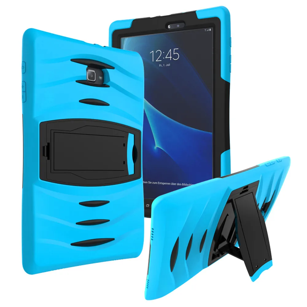 Для Samsung Galaxy Tab A 10,1 T580 T585 планшетный чехол 3-в-1 прикрепляющийся к противоударный ПК+ Силиконовый чехол для планшета с кронштейном
