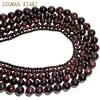 Wholesale Round Natural Red Garnet Stone Beads  For Jewelry Making DIY Crystal Bracelet Necklace 4/ 6/8/10 /12 mm Strand 15'' ► Photo 2/6