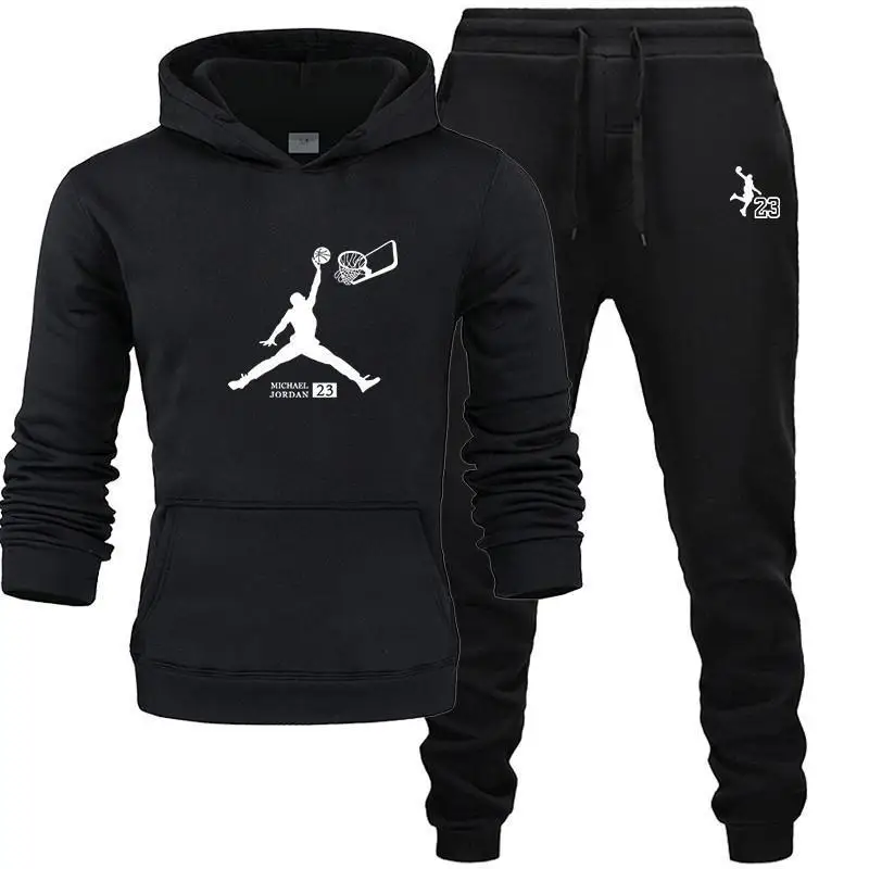 

2019 men's fashion sportswear casual sports suit men's hoodie / sweatshirt + jogging sports pants JORDAN 23 printing jogging sui