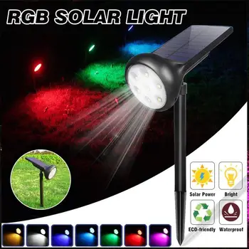 

Eco-Friendly Landscape Lights Solar Power Home Garden Induction Light Spotlight Fence Light 7LED IP65 Security Lamp Outdoor
