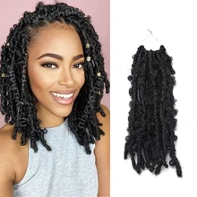 

SAMBRAID Black and Pretty Butterfly Locs Crochet Hair 12 Inch Crochet Braids Butterfly Locs Hair Butterfly Crochet Locs Pre