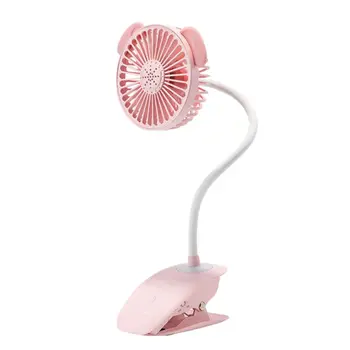 

Aromatherapy Mini Clip Stroller Fan Night Light Flexible Bendable USB Air Cooler K1KC