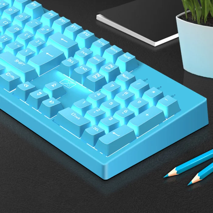 Мода USB Проводная клавиатура 104 ключей игровые ПК Аксессуары для компьютера с светодиодный подсветкой LHB99