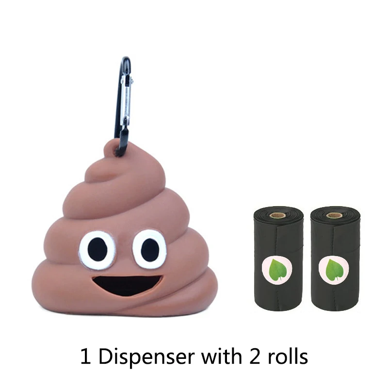 Dispenser And 2Black Отходы сумка принадлежности для домашних животных диспенсер популярный Лидер продаж 1 комплект собака какашка сумка для хранения коробка держатель смешной формы какашки подходит для домашних животных - Цвет: Dispenser And 2Black