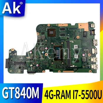 

AK X555LD Laptop motherboard for ASUS X555LD X555LDB X555LA X555LB X555L X555 Test original mianboard 4G-RAM I7-5500U GT840M