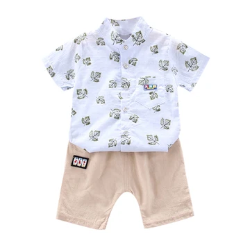 

Summer Boy Short Sleeve Cotton Cool Baby Outfit For Boy Fashion Moustache Print Tshirt + Solid Pants 2pcs Baby Boy Clothes Set