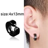 Boucles d'oreilles en acier inoxydable pour hommes et femmes, 1 pièce, indolore, Clip d'oreille, Punk, noir, Non Piercing, faux bijoux, cadeaux, nouvelle collection populaire ► Photo 3/6