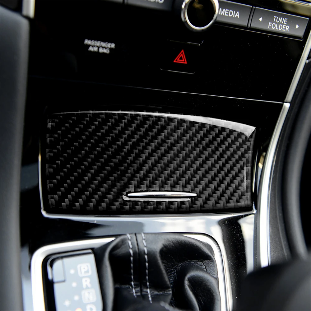 

Carbon Fiber Interior Decoration Dashboard Gear Shif Panel Ashtray Cover Trim Frame for Infiniti Q50 Q60 2014+ Car Accessories