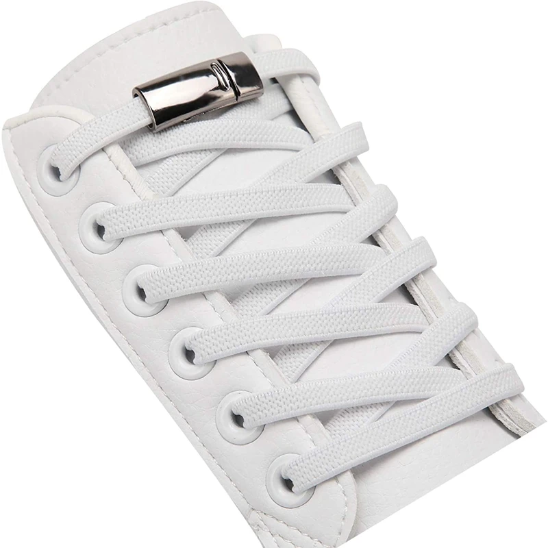 Cordones elásticos de Metal para hombre y mujer, 1 par, cierre magnético, sin cordones, para deporte, ocio, caminar