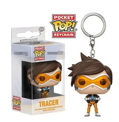 Tracer Funko поп-брелок Marvel Мстители Ститч Бэтмен Боб Росс Джейсон, Фредди отряд самоубийц История игрушек Рик Морти Игра престолов игрушки - Цвет: Tracer