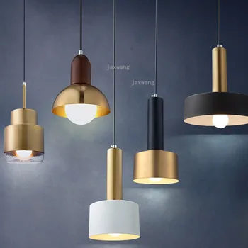 

Nordic LED Iron Golden Pendant Lamps Home Decoration Chandeliers Lighting Modern Warm Pending Lights Hanging Ceiling Lamps