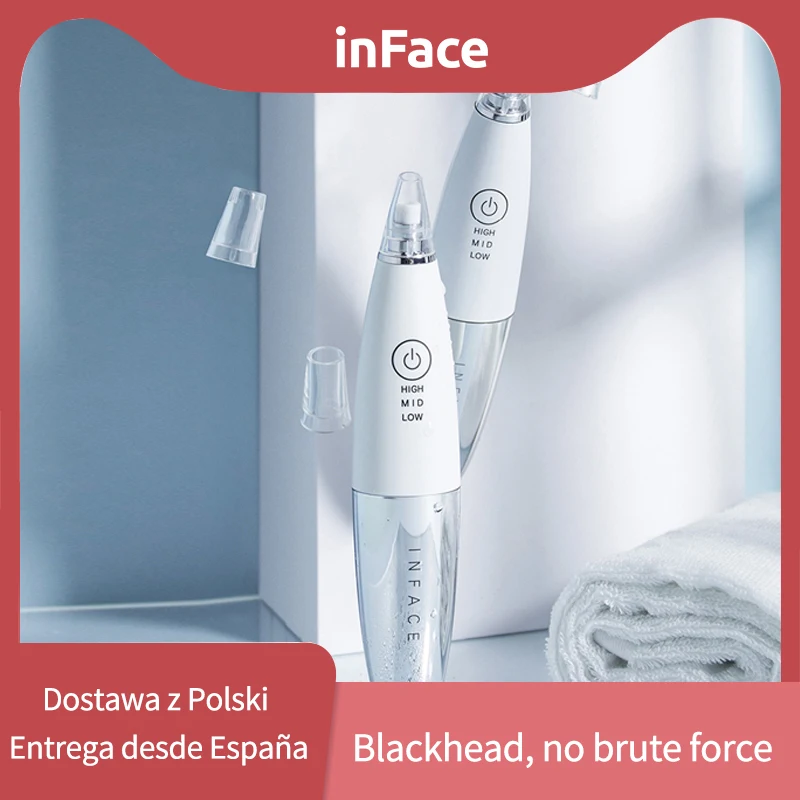 

InFace Xiaomi Electric Blackhead Remover Face Deep Pore Cleaner Acne Pimple Removal Vacuum Suction Facial Beauty Tool Skin Care