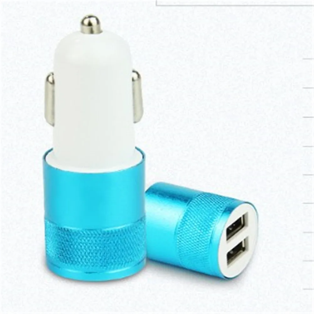 Двойной Переходник USB для зарядки в машине 3.1A автомобильное металлическое зарядное устройство для смартфона/планшета зарядное устройство для мобильного телефона