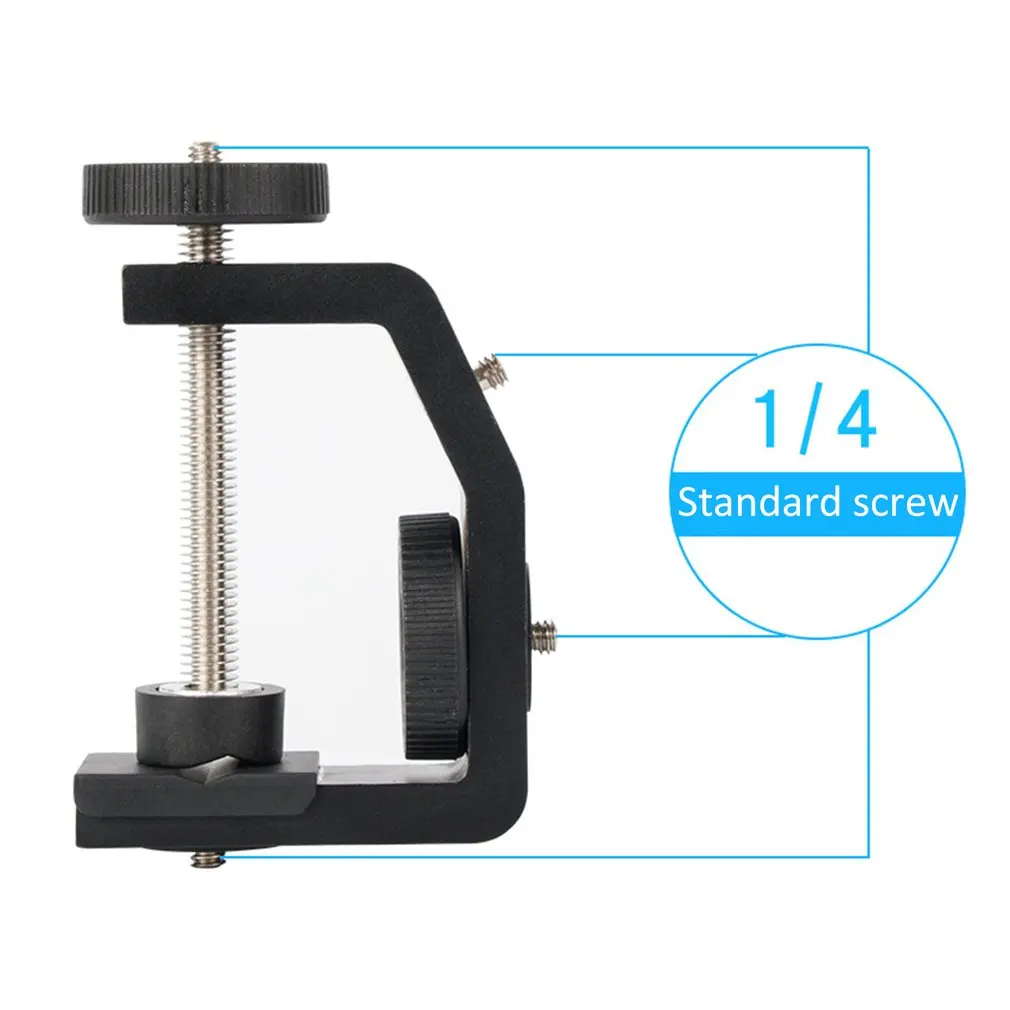 Desktop Universal Multifunction C-style Camera Screw clamp + 360 Degree Mini Ball Head 1/4