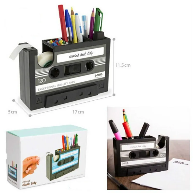 

Fantastic Kawaii Japan Style Pen Holder Plus Tape Dispender Cute Pen Stand Stationary Organizer Pencil Storage Desk Accessories