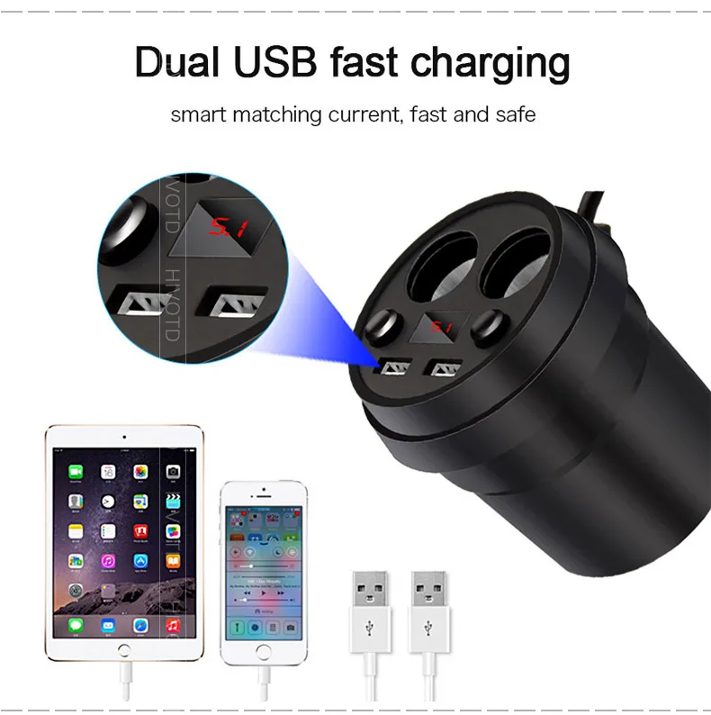Hivotd универсальные аксессуары, автомобильное двойное USB зарядное устройство, подстаканник, адаптер питания, прикуриватель, авто интерьерные молдинги