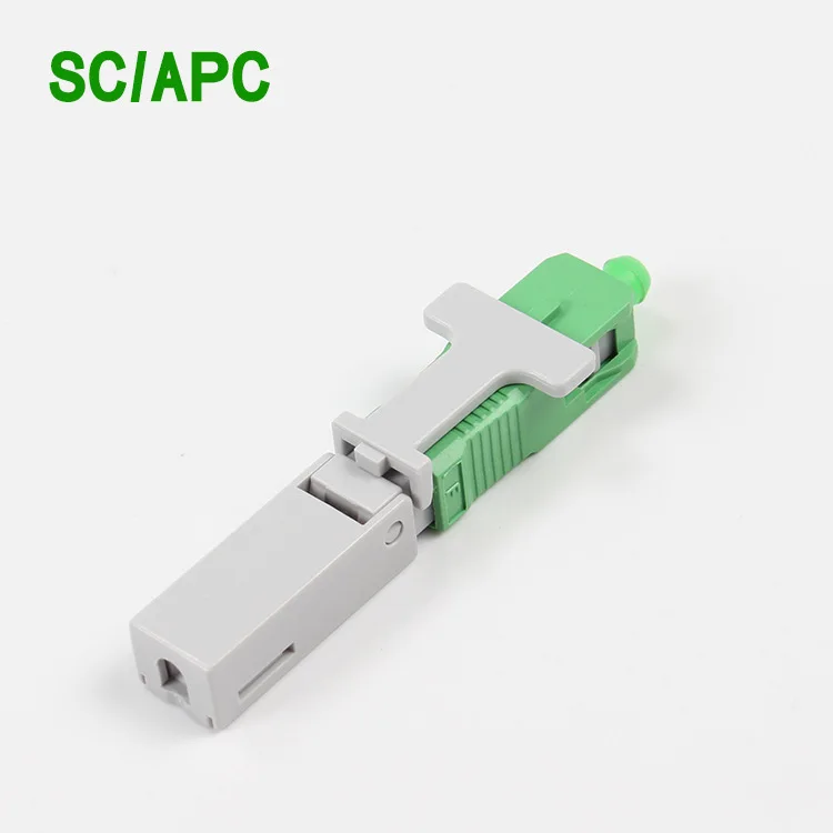 100 pcs SC APC UPC Fast Connector Snap type SC adapter FTTH Flat Fast Quick field 4