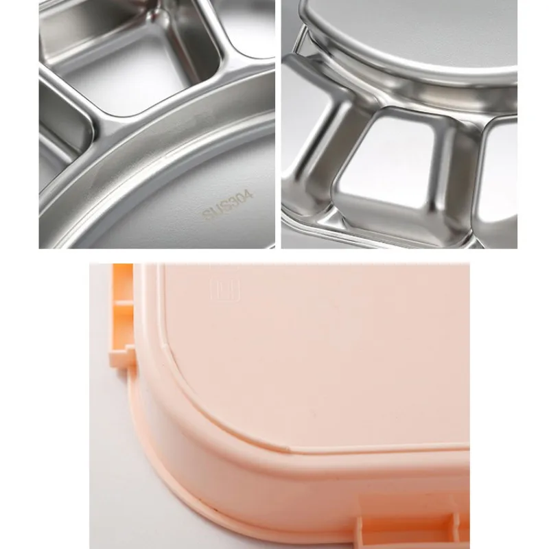 1000/1300ML Japanese Kids Lunch Box 304 Stainless Steel Bento Lunch Box With Compartment Tableware Microwave Food Container Box