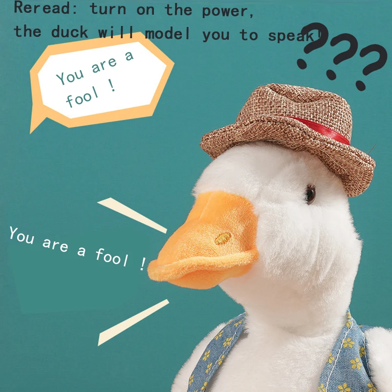 Funny Record Reread Talk Walk Duck Toy Plush Dolls Baby Kids Boy Girl Toya Children's Birthday Gift Electric Decompression Doll