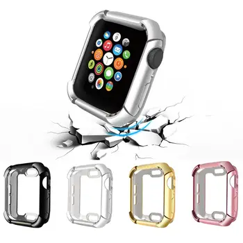 

Watch Cover Case for Apple Watch 5/4/3/2/1 40mm 44mm Full protect fall-proof plating TPU cases For iWatch Series 3 2 42mm 38mm