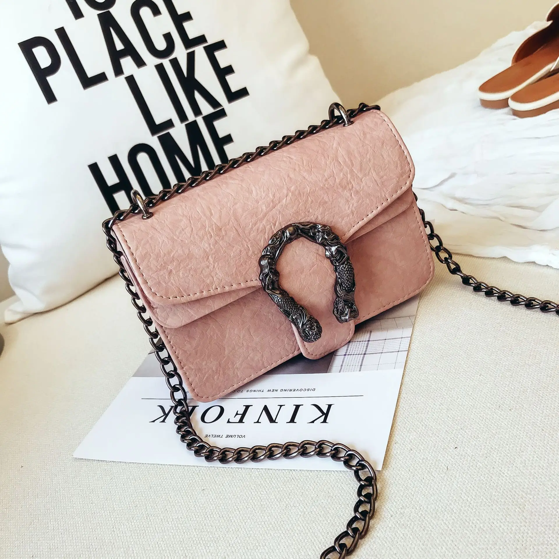 

Bag 2019ins New Style Bag Fashion Classic Retro Square Sling Bag Shoulder Bag Trend Versatile Chain Shoulder Bag