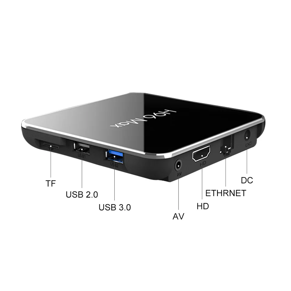 ТВ-приставка H96 MAX Android 8,1 4G 3 2G/64G S905X2 USB3.0 2,4G/5,8G Wifi H.265 4K медиаплеер голосовое Дистанционное H96 MAX 2G 16G Smart tv Box