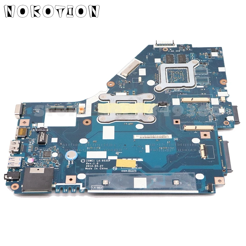 NOKOTION для acer aspire E1-570 E1-570G Материнская плата ноутбука NBMES11007 NB. MES11.007 Z5WE1 LA-9535P GT740M SR0XG I7-3537U cCPU