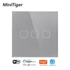 Сенсорный выключатель Minitiger, 4 цвета, со стеклянной панелью, стандарт ЕС/Великобритании, 1/2/3 клавиши, Wi-Fi, управление через приложение, светил... ► Фото 2/6