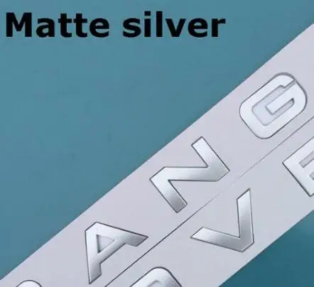matte silver Глянцевый черный матовый Серебряный стальной серый Хром ABS Эмблема для автостайлинга капот буквы багажника логотип значок для RANGE ROVER - Цвет: matte silver