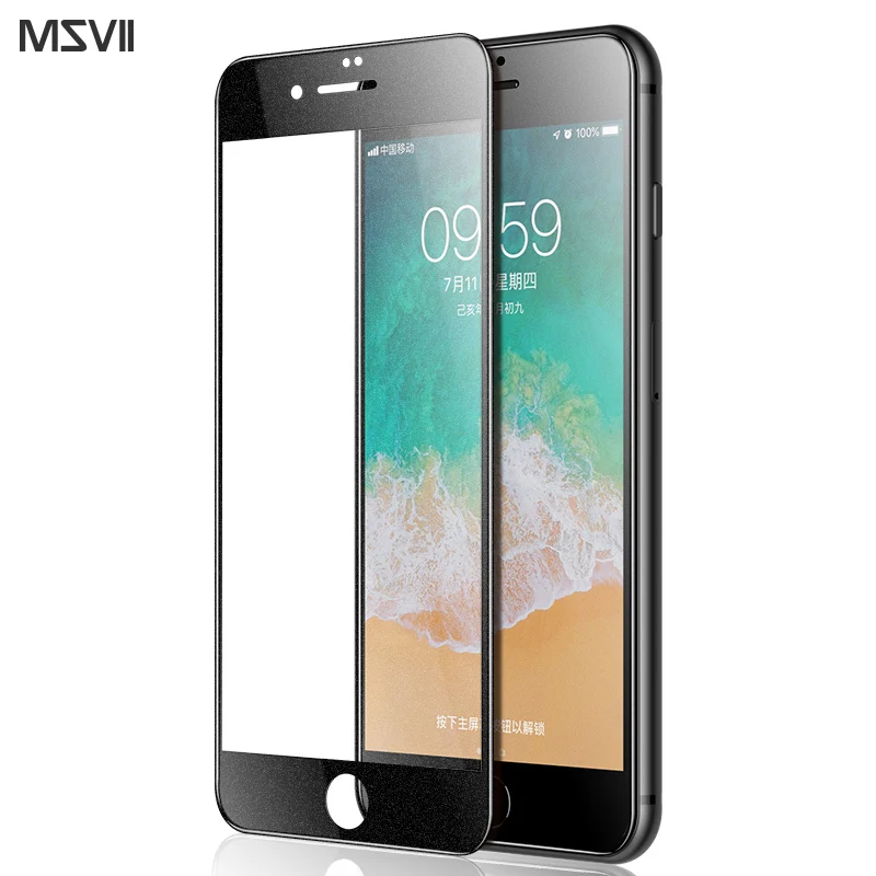 MSVII Защитное стекло для iphone 7 протектор экрана матовое стекло на для iphone 8 plus для 7 plus