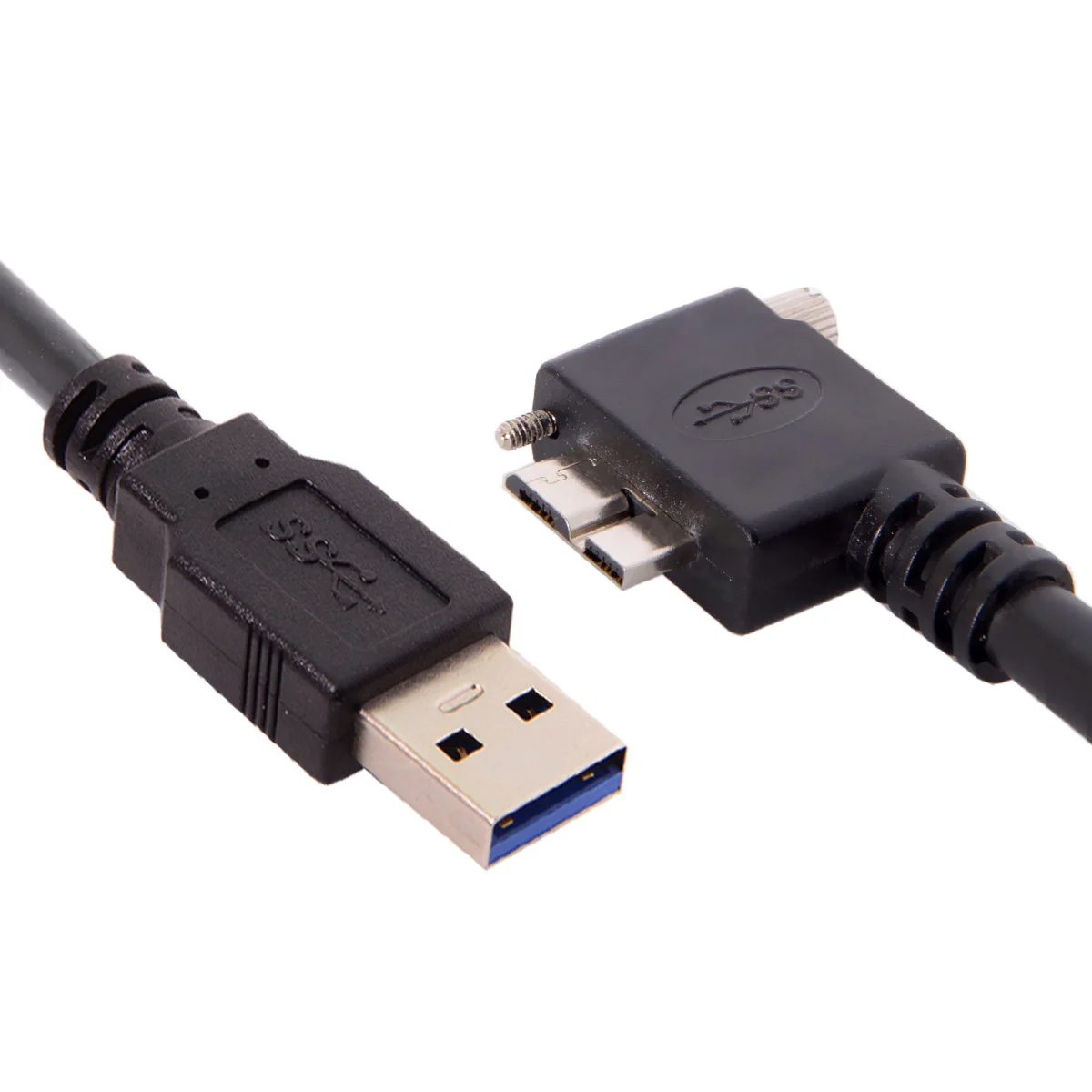 1,2 м 90 градусов прямоугольный Micro USB, винт для крепления к 3,0 кабель для передачи данных для камеры