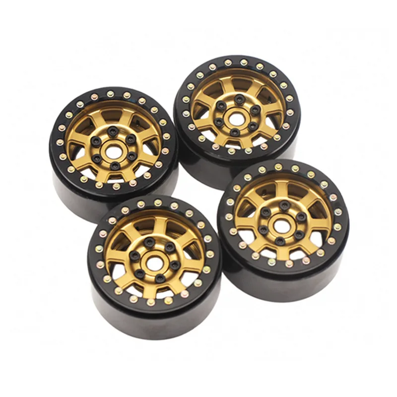 Hot-4PCS, металлический сплав, золото, 1,9, обод колеса, ступица колеса для 1/10 RC, гусеничный автомобиль, осевой SCX10 90046 D90 TF2
