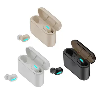 

HBQ-Q32 TWS Wireless Earphones Portable Bluetooth 5.0 Handsfree Sports Running Earbuds with Charging Case for iPhone Samsung Hua