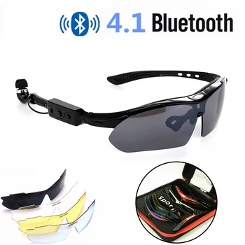 

Smart Wireless Cycling Glasses Bluetooth 4.1 Wearable Hands-free Phone Bicycle UV400 Polarized Sunglasses Replace Myopia Lenses