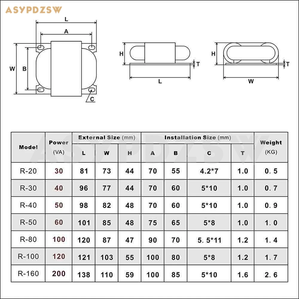 115 V/230 V R-80 100VA R тип трансформатор с медной фольги щит в виде буквы «R» Core 100 Вт 18В(можно изготовлять по заказу