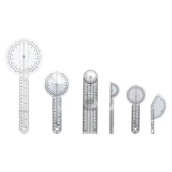 

6Pcs PVC Medical Rotary Ulnar Joint Ruler Plastic Square Ruler Simple Protractor Angle Rulers Drafting Supplies