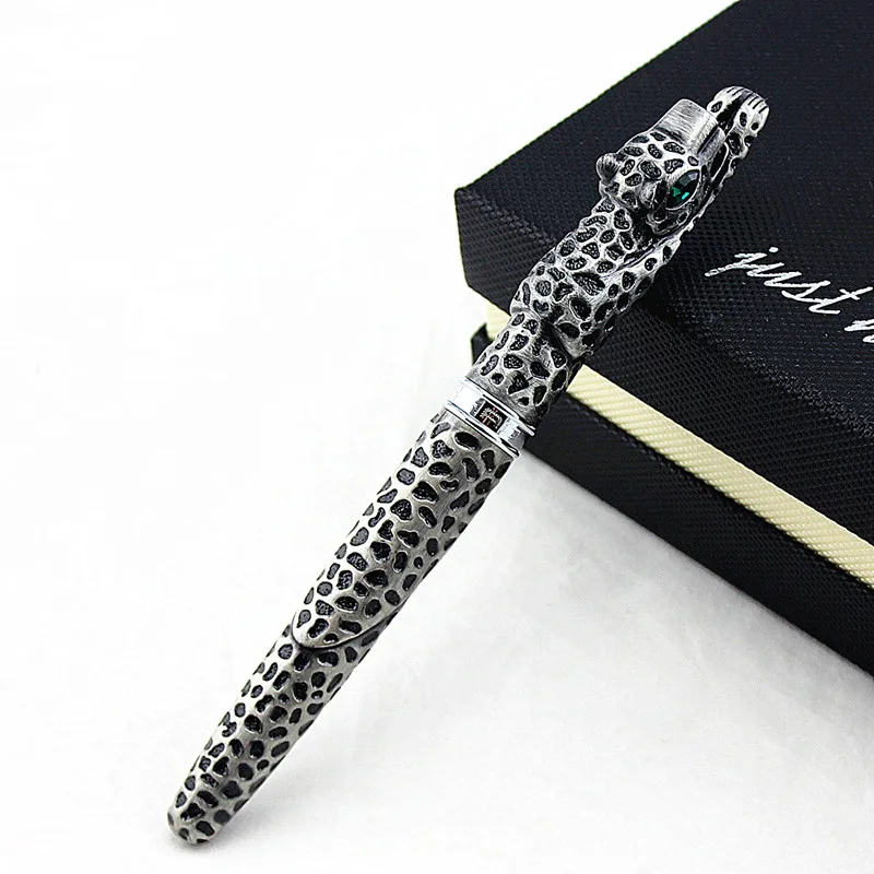 Luxury Jinhao Full Metal Gray Rollerball Pen Panther Cheetah Exquisite Advanced Collected Writing Gift Pen for Business Office collected nonfiction vol 1