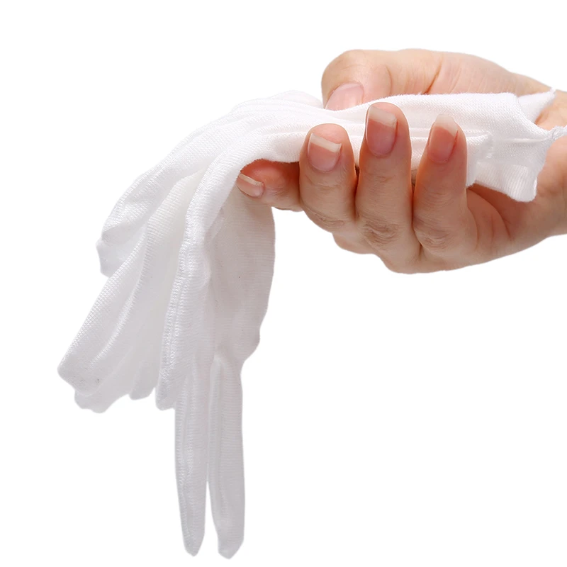 8PCS-4Pairs-White-Cotton-Gloves-Soft-Thi