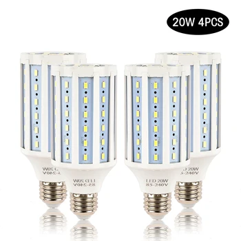 

4pcs 20W LED High Bright Photography Corn Lighting Bulbs E27 Base Cool White Warm Yellow Light For Softboxes Photo Video Studio
