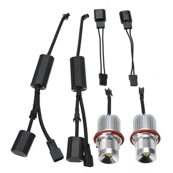 

2pcs Angel Eye 40W LED Aluminum Parts Accessory Marker For BMW E39 E60 12-30V 63mmx42mm White