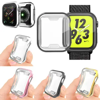 

TPU Soft Full Cover Protective Case Frame Bumper Shell For Apple Watch Series 5 4 Accessories Watch Case For iWatch 40mm 44mm