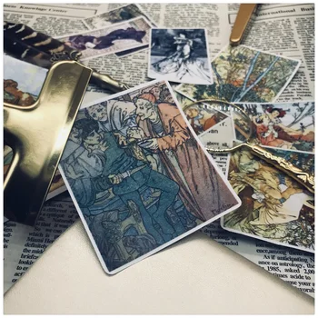 

11Pcs/Bag Vintage European Art Paint Sticker DIY Craft Scrapbooking Album Junk Journal Planner Decorative Stickers